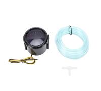 CHICIRIS Compteur de Suralimentation de 2 Pouces, Kit de Compteur de Suralimentation Numérique 12 V Lentille Fumée Rétroéclairage LED Bleu Affichage Numérique Analogique avec Module pour la (psi)