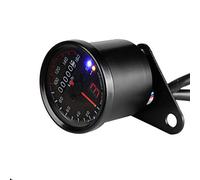 CHICIRIS Compteur de Vitesse de Moto, Moto Double Compteur avec Le Tachymètre de en Fer de Boucle de Boucle de Ligne pour Le VTT de DC12V