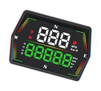 CHICIRIS Compteur de Vitesse GPS à Affichage Tête Haute à luminosité Automatique avec Rappel de Fatigue pour Véhicules Installation Facile 135g Noir