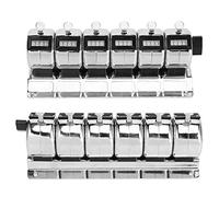 CHICIRIS Compteur Mécanique, Compteur de Pointage en Acier Inoxydable à 6 Unités Jointives à Réarmement Manuel pour Comptage de Personnes, Inventaire, Aérodrome, Terminal