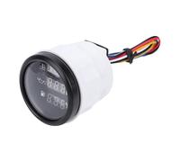 CHICIRIS Compteur Universel de Pression D'huile, Température de L'eau et du Carburant, 12V 24V, Affichage Numérique 52mm, pour Camping-car, Bateaux, Voitures, Applications (Cadran noir Lunette noire)