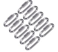 CHICIRIS Connecteur à Maillons Rapides 10 Pièces, Connecteur de Petite Chaîne en Acier Inoxydable 304 Solide et Durable, avec Résistance à la Rouille et aux Températures élevées, pour (M4)