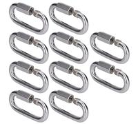 CHICIRIS Connecteur à Maillons Rapides 10 Pièces, Connecteur de Petite Chaîne en Acier Inoxydable 304 Solide et Durable, avec Résistance à la Rouille et aux Températures élevées, pour (M10)