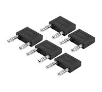 CHICIRIS Connecteur de Bougie à Double Banane de 5pcs - Aucune Soudure Requise, Cuivre-cuivre - pour Les Fils de Haut-Parleur (Black)