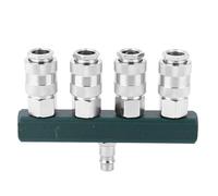 CHICIRIS Connecteur Rapide en Laiton à 4 Voies, Coupleur de Tuyau D'air, Coupleur à Surface Lisse pour les Opérations Multi-outils, pour les Travailleurs de la Construction