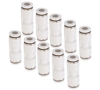 CHICIRIS Connecteurs de Poussée Droite en Acier Inoxydable à Haute Pression 10pcs pour le Boîtier de Rangement de Flèches du Tuyau D'air, les Raccords de Tube Pneumatique, pour le Traitement et le