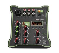 CHICIRIS Console de Mixage Audio Audio Compact à 5 Canaux avec Interface USB Phantom Power pour l'enregistrement de DJ Broadcast en Direct, karaoké avec Entrée MP3, Puces à Effet Numérique DSP