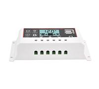 CHICIRIS Contrôleur de Panneau Solaire Smart Dual -SUSB 12 V / 24 V Unité de Contrôle de DéCharge de Charge de Batterie pour la Maison et L'industrie (20A)