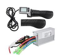 CHICIRIS Contrôleur de Scooter électrique, sans Balai 36V 48V 350W 13A avec LCD et Ensemble D'accélérateur à Demi Torsion 124DX pour électrique