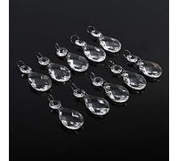 CHICIRIS Cristaux Suspendus pour Lustres, 10 Pièces Prismes en Cristal de Verre Clair Lustre Pendentif Lumière Lampe Partie Gouttes Accessoires de Bricolage