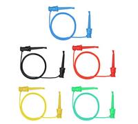 CHICIRIS Crochets de Test Multimètre 5 Pièces, Clips de Mesure électrique avec Fils en Silicone Colorés, pour les Tests de Précision Multimètre