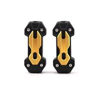 CHICIRIS Curseur de Barre de Protection de Pare-chocs de Protection de Moteur Universel 22mm 25mm Bloc Décoratif en Aluminium ABS pour la du Cadre des Motocyclistes Facile à Installer 2 Paquets (GOLD)