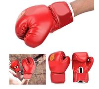 CHICIRIS de Boxe pour Enfants, Cuir PU, Absorption des Chocs, Mitaines d'entraînement pour Enfants âgés de 3 à 10 Ans (Rouge)