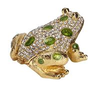 CHICIRIS Décorations de Boîte de Bibelot de Grenouille,Strass Grenouille Boîte à Bijoux Peint Grenouille Électrolytique Figurine Boîtes à Bijoux Décorations