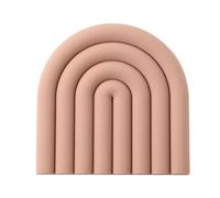 CHICIRIS Dessous de Plat Plats Chauds, Coussin de Pot Arc-en-Ciel Résistant à la Chaleur en Silicone épaissi avec Protection étanche à l'eau, pour Comptoir de Table à Manger de Cuisine (Rose