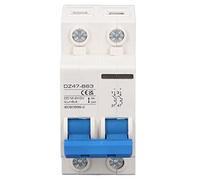 CHICIRIS Disjoncteur Photovoltaïque 2P DC, Couvercle ABS, Résistant à L'usure, Interrupteur de Protection contre les Courts-circuits pour les Systèmes électriques des Navires (63A)