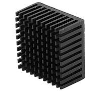 CHICIRIS Dissipateur Thermique en Aluminium, Radiateur à Ailettes de Refroidissement à Haute conductivité Thermique pour Carte PCB CPU Puce LED, avec Ruban Adhésif, pour Set Top Box Routeur (BLACK)