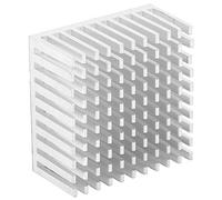 CHICIRIS Dissipateur Thermique en Aluminium, Radiateur à Ailettes de Refroidissement à Haute conductivité Thermique pour Carte PCB CPU Puce LED, avec Ruban Adhésif, pour Set Top Box Routeur (SILVER)