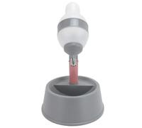 CHICIRIS Distributeur d'eau Debout pour Animaux de Compagnie 2 en 1, Mangeoire Automatique à Hauteur Réglable pour Chiens et Chats avec Poteau Amovible (Gray)