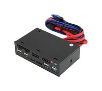 CHICIRIS Dock d'extension USB3.0 Tableau de Bord multimédia 5.25 Forte compatibilité Transfert 5 Gbps Multifonction pour PC pour PC pour Ordinateur de Bureau