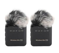CHICIRIS Double Microphone Lavalier sans Fil avec Affichage LED HD de 5,2 Connexion pour Le Microphone de Revers Omnidirectionnel du Téléphone, Pince/Support de Violation du Bruit pour Vlogging