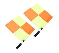 CHICIRIS Drapeaux D'arbitre, Drapeau de Juge de Ligne de Football en Tissu Oxford Imperméable pour les Jeux D'entraînement de Compétition (1 paire 45 cm L 38 cm H 52 Poignée)