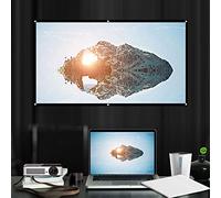 CHICIRIS Écran de Projection en Polyester Blanc Doux, Pliable et Facile à Transporter pour Cinéma en Plein Air pour Rideau de Projecteur 16:9 (100 Pouces (87 X 49,2 Pouces))