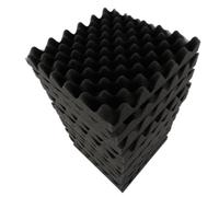 CHICIRIS Egg Foam Panneaux de Mousse Acoustique 12 Pack 30 X 30 X 5 Cm Coussin en Mousse d'isolation Acoustique Traitement Mural Léger pour Home Studio Cinéma KTV Bureau Contrôle d'écho (BLACK)