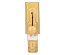 CHICIRIS Embouchure de Saxophone Soprano en Métal, Laiton 8C pour Saxophone Soprano avec Chiffon de Nettoyage, Sangle, étui rembourré pour Professionnels, étudiants