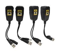 CHICIRIS Émetteur Vidéo HD Balun de Puissance Anti-Tonnerre pour Transmission Vidéo 720P/1080P/3MP/4MP/5MP/8MP HD-CVI/TVI/AHD/CVBS pour Système de de sécurité, 4 Pièces