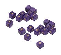 CHICIRIS Enseignement des Opérations Mathématiques Dés Compacts Plus Moins Symboles Ensemble en Plastique Durable pour L'apprentissage en Classe 20 Pièces (Purple)