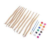 CHICIRIS Ensemble D'art Flexible à Peindre, Serpents en Bois inachevé de 12 Pouces, pour Activités Amusantes en Famille, Paquet de 10