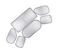 CHICIRIS Ensemble de 6 Pare-Soleil pour Pare-Brise et Vitres Latérales de Voiture, Revêtement argenté, Ventouses Incluses pour Camions et Véhicules de Taille Standard.