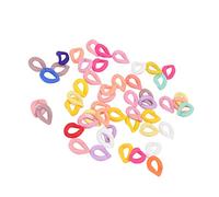 CHICIRIS Ensemble de Maillons de Chaîne en Acrylique, 50 Pièces, pour la Fabrication de Bijoux à Faire Soi-même, Maillons Colorés, Durables et Détachables pour Accessoires (Solide Couleur Mixte)