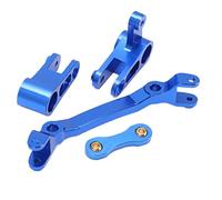 CHICIRIS Ensemble de Pièces de Direction en Alliage d'aluminium, Composant de Direction de Voiture RC, Léger, Installation Facile, Usinage Précis pour Senton Typhon BIG Rock 1 10 (Blue)