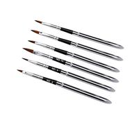 CHICIRIS Ensemble de Pinceaux Aquarelle de Voyage Polyvalent 6 Pièces pour Artistes en Déplacement dans Une Pochette en Cuir PU