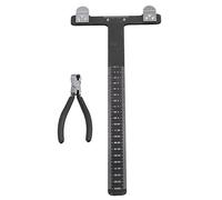 CHICIRIS Ensemble de Règles de Tir à l'arc, Outil de Mesure en Alliage d'aluminium pour Arcs Recourbés et Composés, Conception Légère pour Un Transport et Un Rangement Faciles