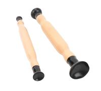 CHICIRIS Ensemble de Rodeurs de Valve, Outil de Meulage de Valve à Double extrémité en Caoutchouc et Bois Massif avec 4 Têtes Amovibles 15-35 Mm pour l'entretien du Moteur de Tronçonneuse de