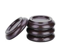 CHICIRIS Ensemble de Tasses en Poudre de Piano, Coussin de Pied en Bois de Hêtre, Réduction des Vibrations Non Glissantes et Vibrations (BROWN)