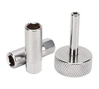 CHICIRIS Ensemble D'outils de Réglage de Valve de Poussoir en Acier au Chrome Vanadium adapté au Micro-ajusteur pour Motos VTT, 3 Douilles de Contre-écrou de Type carré de 3 Mm