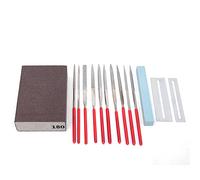 CHICIRIS Ensemble d'outils de Réparation de Guitare 14 Pièces, Kit de Lime à Frettes de Guitare et d'éponge de Meulage, 10 Formes de Limes, Jauge et Pierre de Polissage, pour l'entretien de la