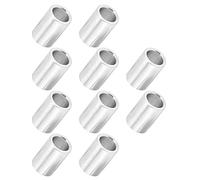 CHICIRIS Entretoise Ronde en Aluminium, 10 Pièces pour Support Structurel, Extérieur 8mm, Intérieur 6mm, Idéal pour L'espacement des Boulons, Finition Anodisée (12 mm de long)