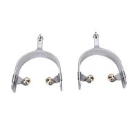 CHICIRIS Éperons de Cheval en Acier Inoxydable, éperons Anglais Antirouille pour Un Meilleur Contrôle et Une Plus Grande stabilité, avec 2 Sangles pour L'entraînement D'équitation et Les