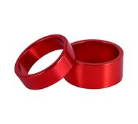 CHICIRIS Espaceur de Casque de Vélo, 5 Mm / 10 Mm / 15/20 4pcs / Ensemble en Alliage en Aluminium Bounque de Fourche de Tige Avant pour Le Vélo de de Montagne de 28,6 (Rouge)