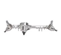 CHICIRIS Essieu Avant en Alliage D'aluminium, Remplacement Haute Résistance pour Voiture sur Chenilles SCX10 II AR44 1/10 RC, avec Conception de Simulation pour Une Installation Facile (Silver)