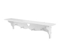 CHICIRIS Étagère Murale Sculptée Blanche avec Patères, 23,2 X 5,1 Pouces