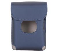 CHICIRIS Étui Rigide pour Imprimante Mini Link 2, Sac de Voyage élégant avec Sangle Réglable pour Les Amateurs de Photographie, Protection en Cuir PU et Velours (Bleu foncé)
