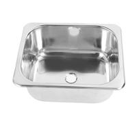CHICIRIS Évier de Camping-car en Acier Inoxydable 304, Lavabo Simple, Lavabo carré de 17 L avec Sortie de Vidange de 40 Mm, Finition Polie pour Camping-car, Bateau, Véhicule, Cuisine