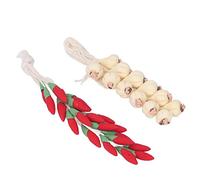 CHICIRIS Faux Miniatures, Chili, Poupée de Poupée Mini Simulation de Résine de Corde à l'ail Faux Légumes avec Une Touche Réelle, Un Matériau écologique, Un Design Réel, Une Décoration Polyvalente,