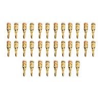 CHICIRIS Fiches Bananes pour Haut-parleurs, à Vis Ouverte, en Alliage D'aluminium plaqué or, avec Code Couleur Rouge et Noir pour la polarité, Compatibles avec les Cosses à Fourche pour